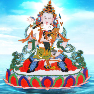 Become acquainted with the double-body Vajra Sadao Buddha Statue, Double Transport Vajra Sadu Portrait Visualization Picture, Thangka Photo Paper Double-sided Plastic Seal
