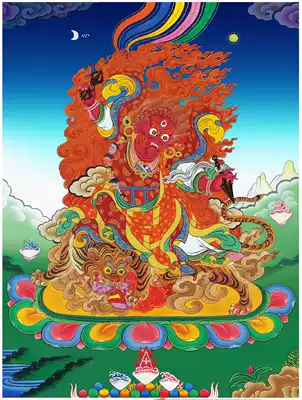 Angry Lotus teacher Dorje Zhuoluo portrait Dorje Zhuo Angry Lotus Dazhi Khenbu Thangka Buddha