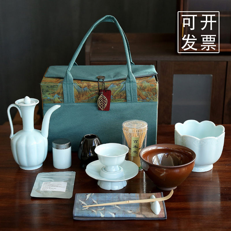 Song Dynasty Tea Ceremony Set, Tea Whisk, Tea Powder, Rabbit Hair, Jian Ware Tea Cup, Song-Style Tea Performance, Complete Tea Set, Matcha Tools Song Dynasty Tea Ceremony Set, Tea Whisk, Tea Powder, Rabbit Hair, Jian Ware Tea Cup, Song-Style Tea Performance, Complete Tea Set, Matcha Tools