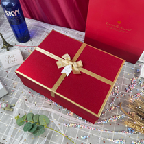 Gift box with hand gift box red lipstick birthday box to send girls wedding gift box large empty box shoe box