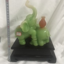 Elephant shaped ornaments resin water glass 2625 Harmony brings wealth