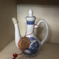 Ceramic wine bottle a pot of blue and white wine bottle 171208 for collection