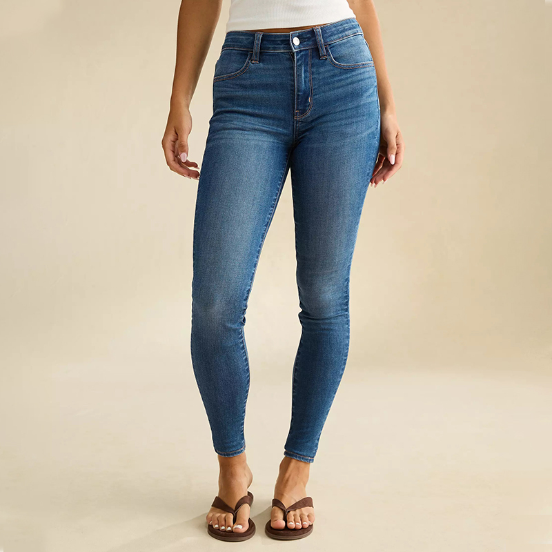 American Eagle Aeo 2026 New Autumn High-Waisted Stretch Jeans for Women, Slim Fit, Butt-Lifting, Skinny Pencil Pants