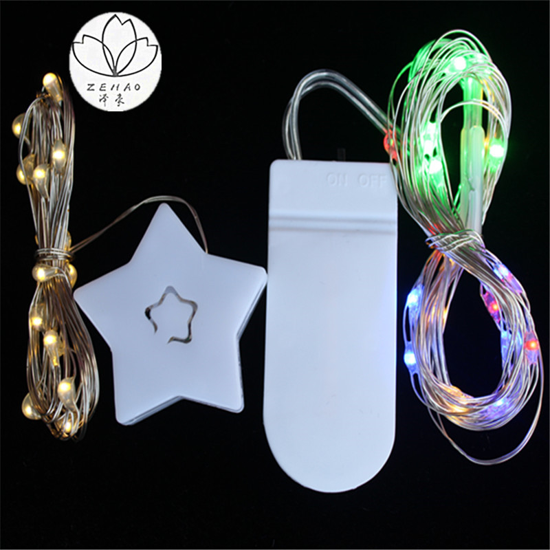 LED copper wire star light string colorful lights flashing light string full of stars room Christmas decoration bouquet flower packaging