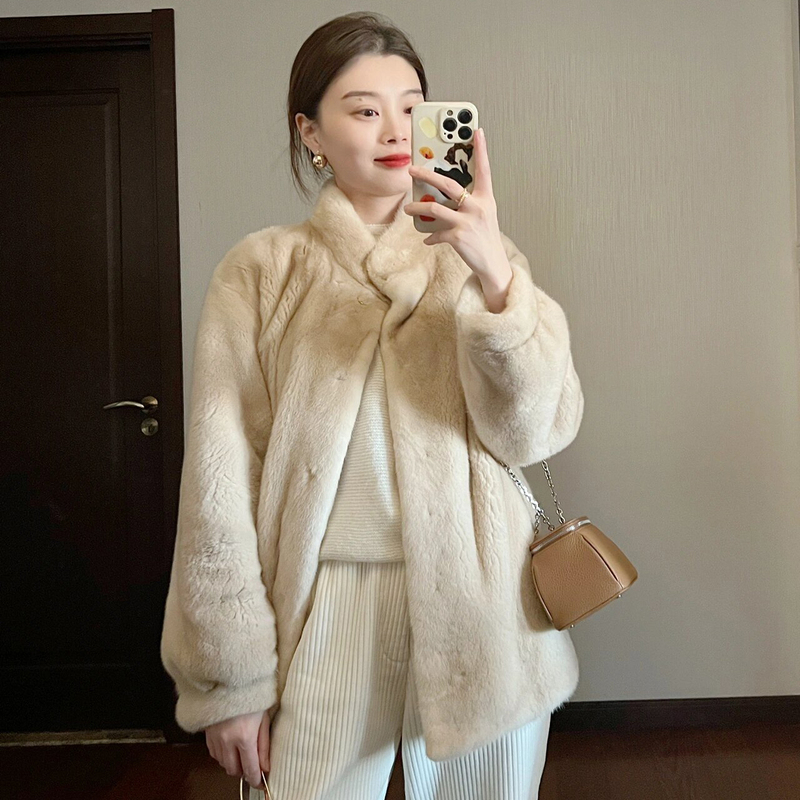 2026 Hot-Selling Imported Purple Gold-Grade Mink Coat with Stand Collar, Fur Jacket for Women, Mid-Length, Full Mink 2026 Hot-Selling Imported Purple Gold-Grade Mink Coat with Stand Collar, Fur Jacket for Women, Mid-Length, Full Mink