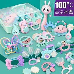 婴儿玩具3-6-12个月新生幼儿手摇铃0-1岁男女孩宝宝水煮可咬牙胶C