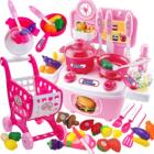 过家家厨房玩具儿童可出水推车蔬果蛋糕可切女孩煮饭玩具C