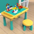 儿童多功能积木桌玩具拼装益智大小颗粒游戏桌宝宝2-3周岁男女孩C