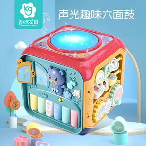 宝宝手拍鼓婴儿音乐拍拍鼓六面体0-1岁早益智可充电儿童玩具6月C