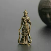 Антиквариат медный ретро маленький дюйм Будда сострадание, сострадание, гуньянская маленькая бронзовая статуя, Будда висят Будда чистый бронзовый