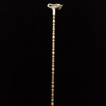Ancient play bronze ware pure copper tap crutch copper crutch corner stick for old man crutch for old age collection process gift