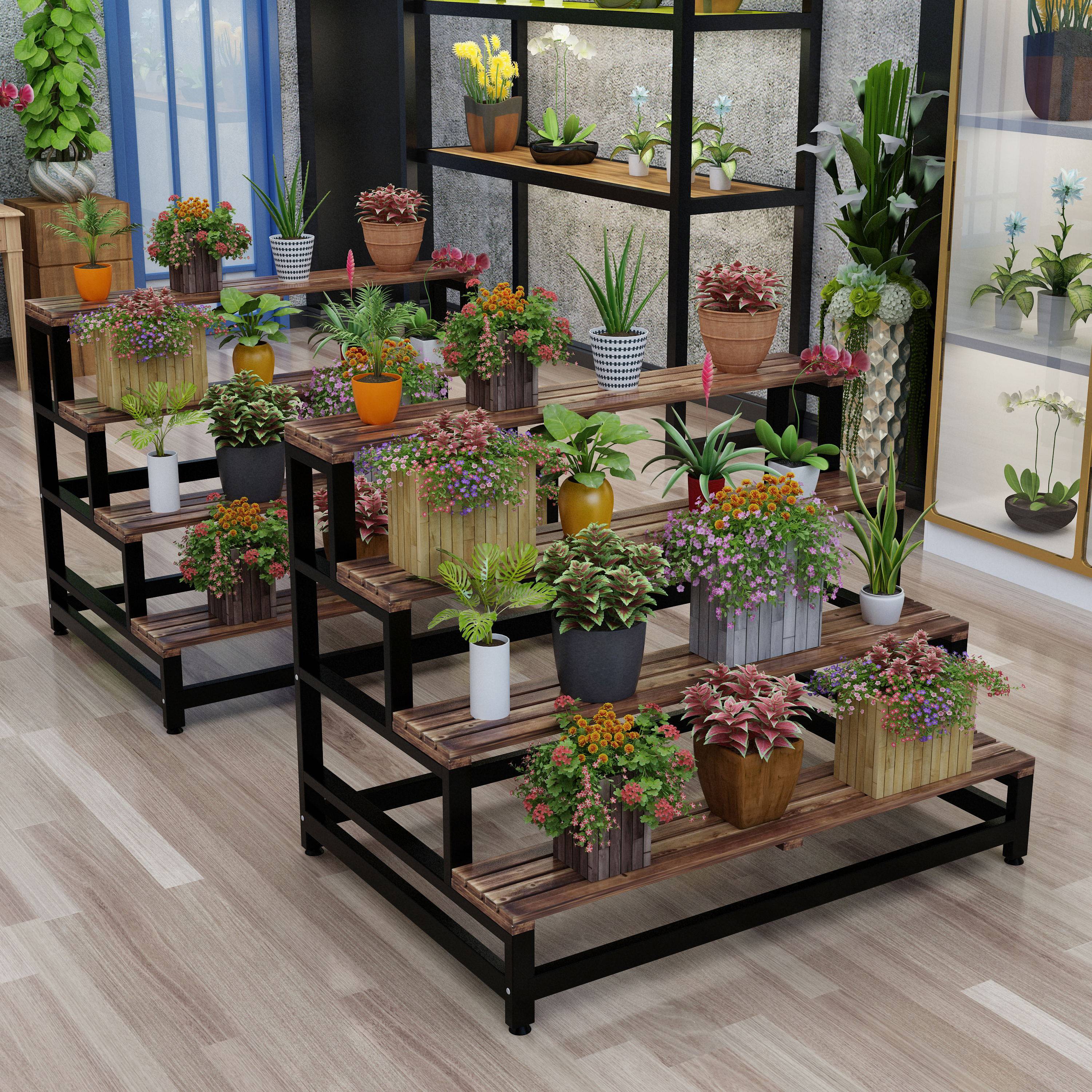 Indoor and outdoor anti-corrosive pine flower frame balcony floor floor multi-layer multi-staircase floor frame