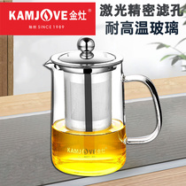 Golden stove A tea pot Glass tea set Elegant cup 304 inner pot tea Ceremony Cup Tea pot glass filter flower tea