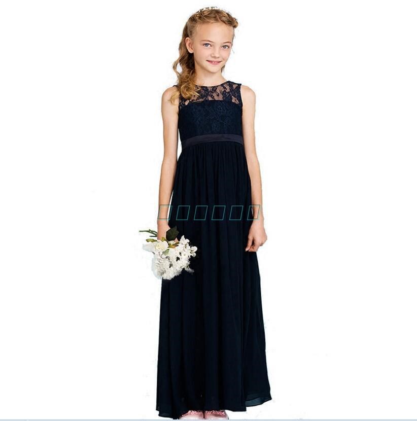 2018 trẻ em tự tu luyện thời trang màu xanh hải quân trình diễn trang phục catwalk khí chất đàn piano váy công chúa bé gái cao cấp
