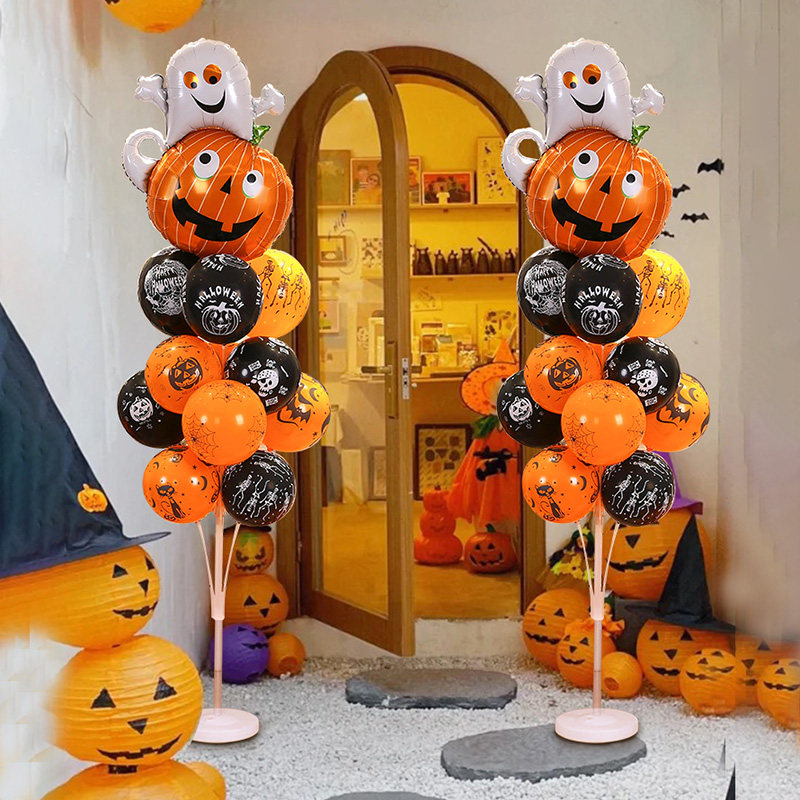 Halloween inflatable decorative balloons, pumpkin ghost props, ornaments, kindergarten, shopping mall, and shop entrance scene decorations