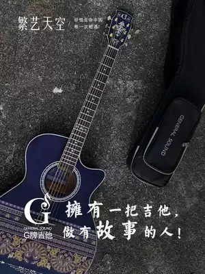 G brand Gallery No. 2 guitar GA410 single board folk song G guitar Palace 41 inch single electric box tiger pattern Maple