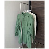 Drunk New ~ three-color waist shirt skirt