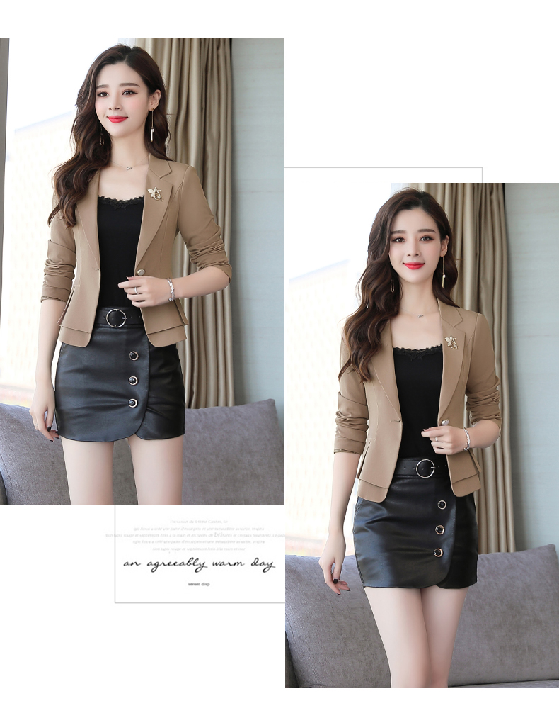 Mùa thu chic nhỏ phù hợp với áo khoác nữ phiên bản Hàn Quốc 2018 mới của phụ nữ mùa xuân và mùa thu thời trang hoang dã dài tay ngắn vest nữ hàn quốc