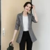 Mùa thu 2018 mới chic chic thời trang Hàn Quốc kẻ sọc mảnh nhỏ phù hợp với áo khoác nữ dài vest nữ công sở Business Suit