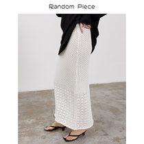 RandomPiece21 summer new product multi-level hollow stitching same color knitted cloth fashionable knitted skirt
