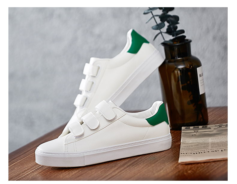 2018 new street beat Velcro giày trắng nữ phiên bản Hàn Quốc của giày vải hoang dã chic khóa giày ulzzang mẫu giầy nữ đẹp