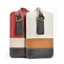 Small round mobile phone envelope skin phone leather suitable for Apple Xiaomi OPPO mobile phone anti-fall protective sleeve