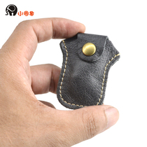 Small Round Elephant Bull Leather Mini U Pan Baotou Layer Cow Leather U Pan Protective Containing Bag Portable Cortical Pouch