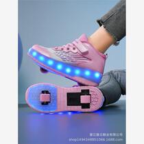 Heelys shoes roller shoes childrens heelys shoes deformed spring and summer roller skating walking wheel shoes invisible double-wheeled walking shoes