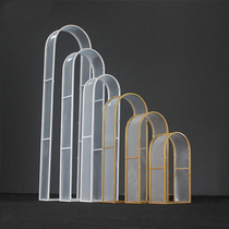 Commercial space beauty Chen iron art PVC arch T-stage wedding scene layout window dance beauty props customized