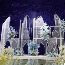 Wedding Props Love River Background Gauze Light Transmission Stage Yingbin White Road Leading Mall Midcourt Beauty Chen Pendulum