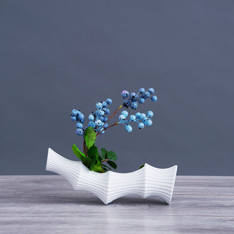 Living Room Dining Room Wall Floral Wall-mounted Decoration Ceramic Tree Root Pile Creative Vase Flower Pot red plum hair Cairou