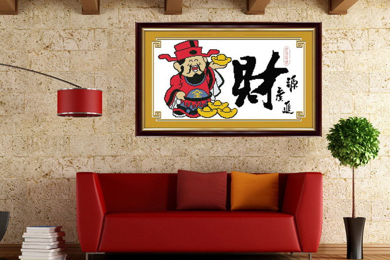 2019 khâu mới Ebisu Zhaocaijinbao miếng nhỏ kiếm tiền nhỏ thêu Caiyuanguangjin thủ công đơn giản - Công cụ & phụ kiện Cross-stitch tranh thêu chữ thập vợ chồng