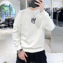 European station 2021 autumn and winter New slim solid color Tide brand clothes men long sleeve fashion personality casual sweater mens clothing