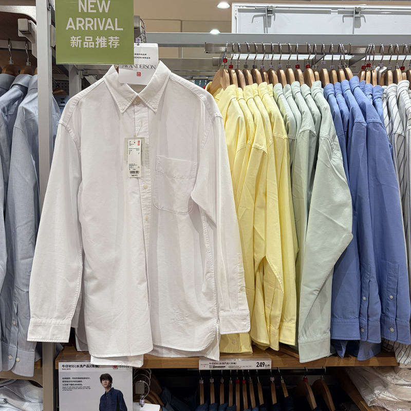 Uniqlo Collaboration Model 484244 479996/Men's and Women's Oxford Loose-Fitting Shirts/Long-Sleeved Shirts Uniqlo Collaboration Model 484244 479996/Men's and Women's Oxford Loose-Fitting Shirts/Long-Sleeved Shirts