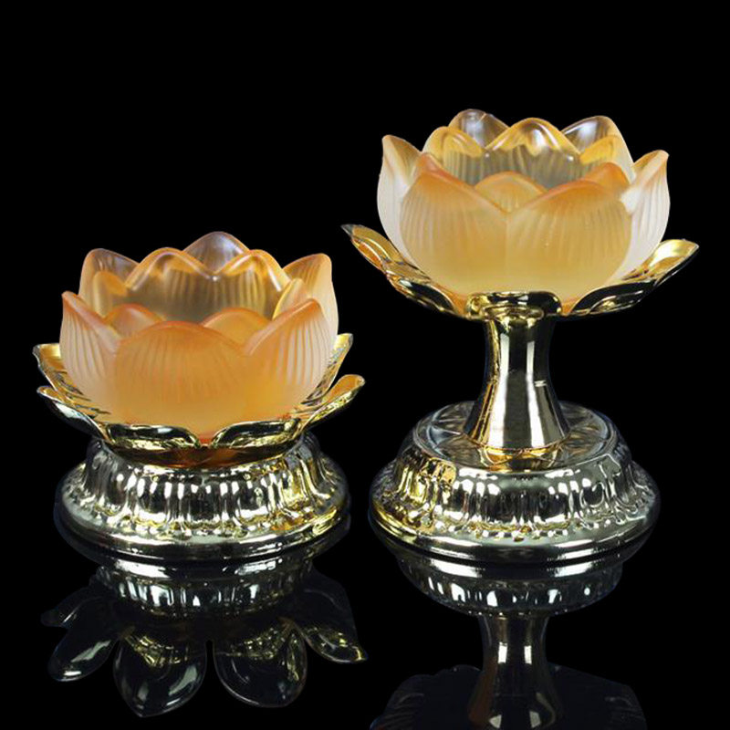 Ghee lamp glazed lotus wax candle holder for the Buddha ghetto oil lamp for lamp base Buddha Former long Ming light lotus lamp Buddha for lamp
