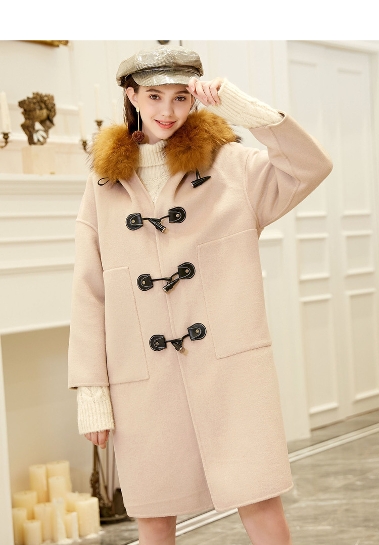 Ba màu 2018 mùa đông mới 3 màu của phụ nữ trùm đầu dài hai mặt áo len cashmere áo khoác nữ - Áo len lót đôi áo khoác nữ hàn quốc