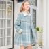 Áo ba màu mùa đông 3 màu mới dành cho nữ cửa hàng giảm giá cửa hàng áo len kẻ sọc Áo len dài giữa - Trung bình và dài Coat Trung bình và dài Coat