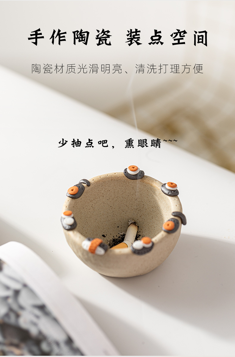 Big expressions using ashtray ceramic creative move trend, lovely office man practical husband surprise birthday present