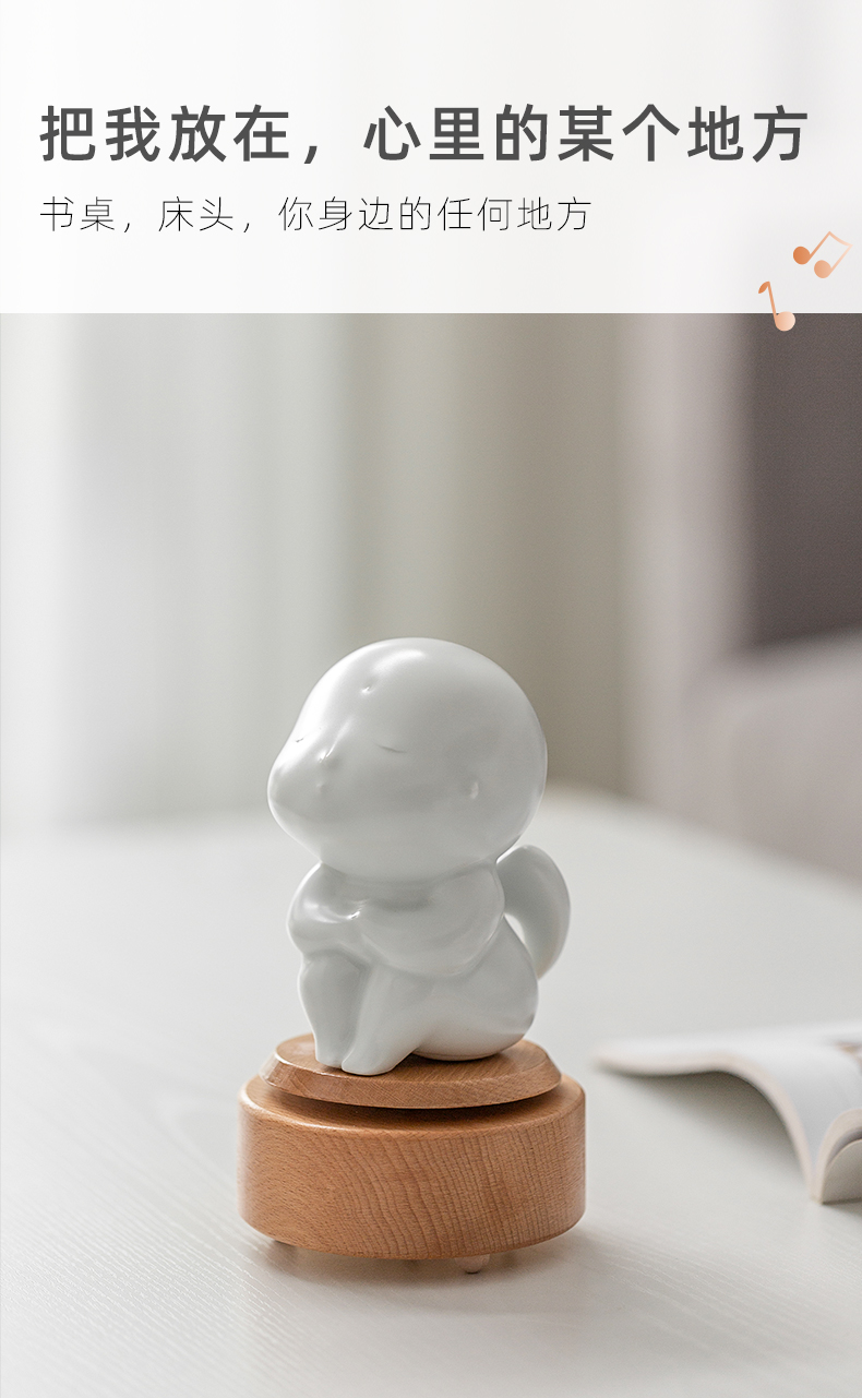 Ceramic angel, music boxes, wooden music box sky city the girl 's boyfriend birthday gifts on valentine' s day gift