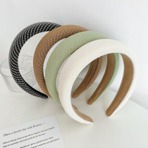 2024 new autumn wide-brimmed sponge headband with high cranium and Internet celebrity pressure hair headband versatile outdoor accessory F985