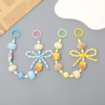 New Cute Sponge Baby Bracelet Handmade String Bead Hanging Chain Teenage Girl Water Glass Bag phone chain Ornament Accessories