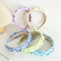 Early spring color versatile bright silk braided headband sweet temperament hairpin hair accessories hair accessories for women R369
