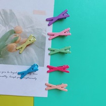3 cm candy-colored paint cross duckbill clip girls hair clip card holder baby princess hair accessories clip hair clip