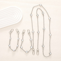 Hot Sell Gem Skew Satchel Cell Phone Hanging Pendant Pendant Anti-Fall Cell Phone Chain Children Water Glass Chain Single Shoulder Chain Sub