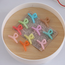 Summer jelly color matte frosted childrens shark clip small fresh girls side clip hair clip in bulk