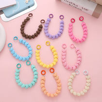 New Hand Feel Lacquered section Peach Heart Strings Pearl Bracelet Water Glass Hanging Chain Mobile Phone Shell Pendant Mobile Phone Chain Woman