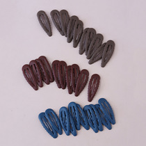 Cold wind dark color water drop lace clip glue rubber paint edge clip boxed bangs clip broken hair one-word clip Japanese style