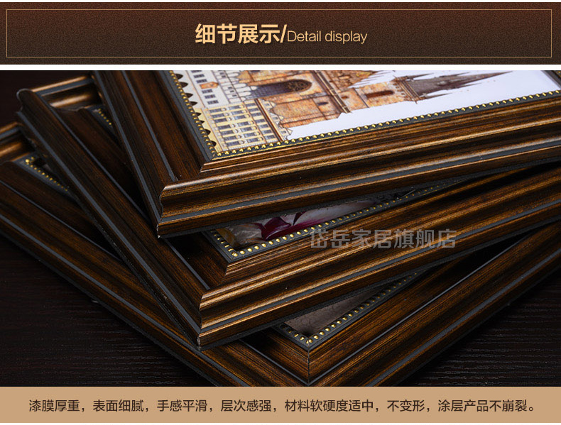 Khung ảnh treo tường retro châu Âu 7 inch 6 10 12 inch sáng tạo Mỹ khung ảnh cưới khung kết hợp - Kính kính louis vuitton