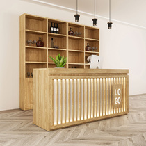 New Chinese Restaurant Wine Cabinet Collection Silver Terrace Bar Counter Shop Wellness Hall Front Desk Reception Desk Beauty-Dining Room Tea House Counter Table