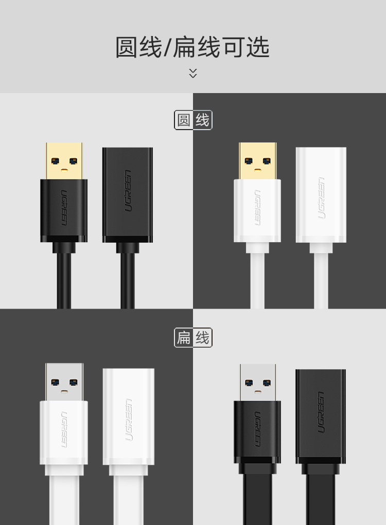 Màu xanh lá cây United dòng mở rộng USB3.0 1 m 2 m 3 m cho nữ dòng dữ liệu nam kết nối với bàn phím máy tính chuột U đĩa usb dây nối mở rộng giao diện - USB Aaccessories quạt kẹp bàn